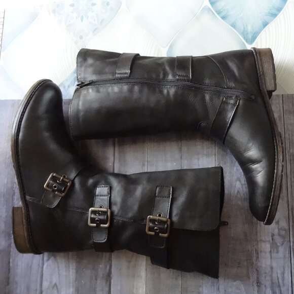 SIZE 40. Remonte Dorndorf black leather boots. - Picture 7 of 16